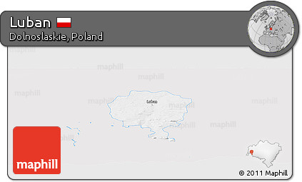 Silver Style Panoramic Map of Luban, single color outside