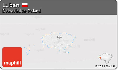 Silver Style Panoramic Map of Luban, single color outside