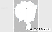 Gray Simple Map of Luban, single color outside