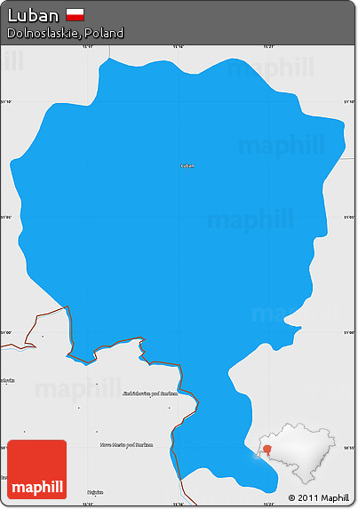 Political Simple Map of Luban, single color outside, borders and labels
