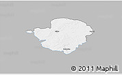 Gray 3D Map of Milicz, single color outside
