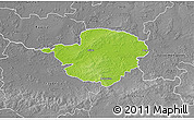 Physical 3D Map of Milicz, desaturated