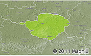 Physical 3D Map of Milicz, semi-desaturated