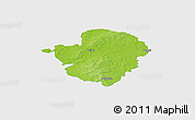 Physical 3D Map of Milicz, single color outside