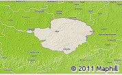 Shaded Relief 3D Map of Milicz, physical outside