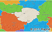 Shaded Relief 3D Map of Milicz, political outside
