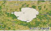 Shaded Relief 3D Map of Milicz, satellite outside