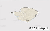 Shaded Relief 3D Map of Milicz, single color outside
