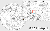 Blank Location Map of Milicz, within the entire country
