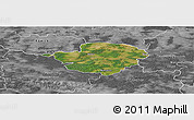Satellite Panoramic Map of Milicz, desaturated