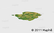 Satellite Panoramic Map of Milicz, single color outside