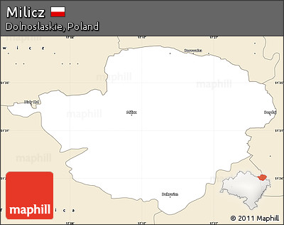 Classic Style Simple Map of Milicz