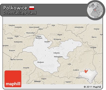 Classic Style 3D Map of Polkowice