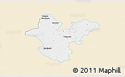 Classic Style 3D Map of Polkowice, single color outside