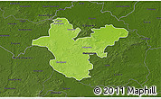 Physical 3D Map of Polkowice, darken