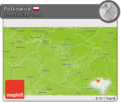 Physical 3D Map of Polkowice