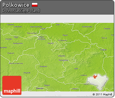 Physical 3D Map of Polkowice