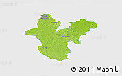 Physical 3D Map of Polkowice, single color outside