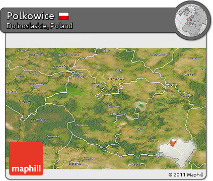 Satellite 3D Map of Polkowice