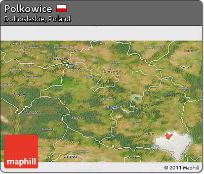 Satellite 3D Map of Polkowice