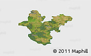Satellite 3D Map of Polkowice, single color outside