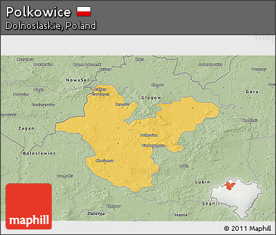 Savanna Style 3D Map of Polkowice