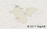 Shaded Relief 3D Map of Polkowice, lighten