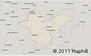 Shaded Relief 3D Map of Polkowice, semi-desaturated