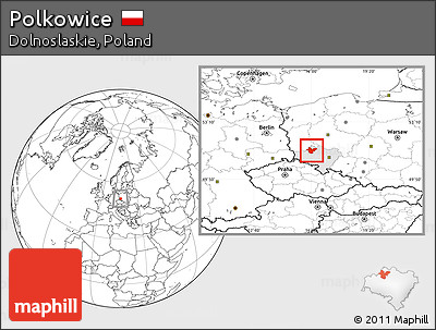 Blank Location Map of Polkowice, highlighted parent region