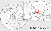 Blank Location Map of Polkowice, highlighted parent region