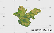 Satellite Map of Polkowice, single color outside