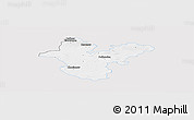 Silver Style Panoramic Map of Polkowice, single color outside