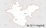 Classic Style Simple Map of Polkowice, cropped outside