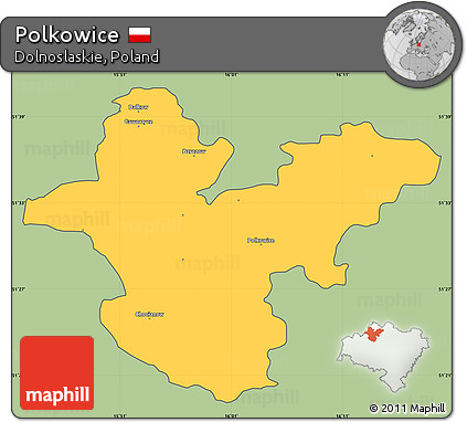 Savanna Style Simple Map of Polkowice, cropped outside