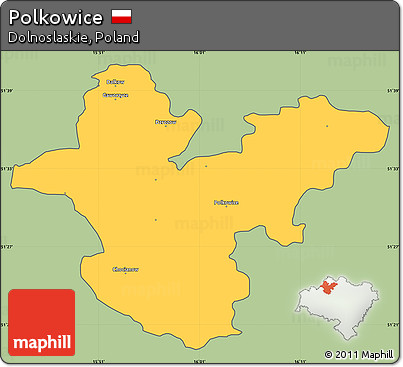 Savanna Style Simple Map of Polkowice, cropped outside