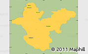 Savanna Style Simple Map of Polkowice, single color outside