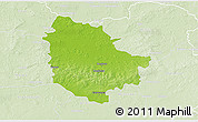 Physical 3D Map of Trzebnica, lighten