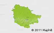 Physical 3D Map of Trzebnica, single color outside