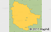 Savanna Style Simple Map of Trzebnica, cropped outside