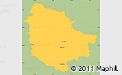 Savanna Style Simple Map of Trzebnica, single color outside