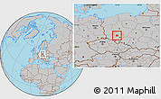 Gray Location Map of Wolow