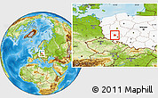 Physical Location Map of Wolow, highlighted country
