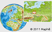 Physical Location Map of Wolow, highlighted parent region, within the entire country