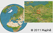 Satellite Location Map of Wolow