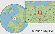 Savanna Style Location Map of Wolow