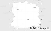 Silver Style Simple Map of Wolow