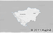 Gray 3D Map of Zabkowice Slaskie, single color outside
