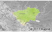 Physical 3D Map of Zabkowice Slaskie, desaturated