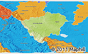 Physical 3D Map of Zabkowice Slaskie, political outside