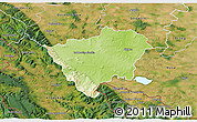Physical 3D Map of Zabkowice Slaskie, satellite outside